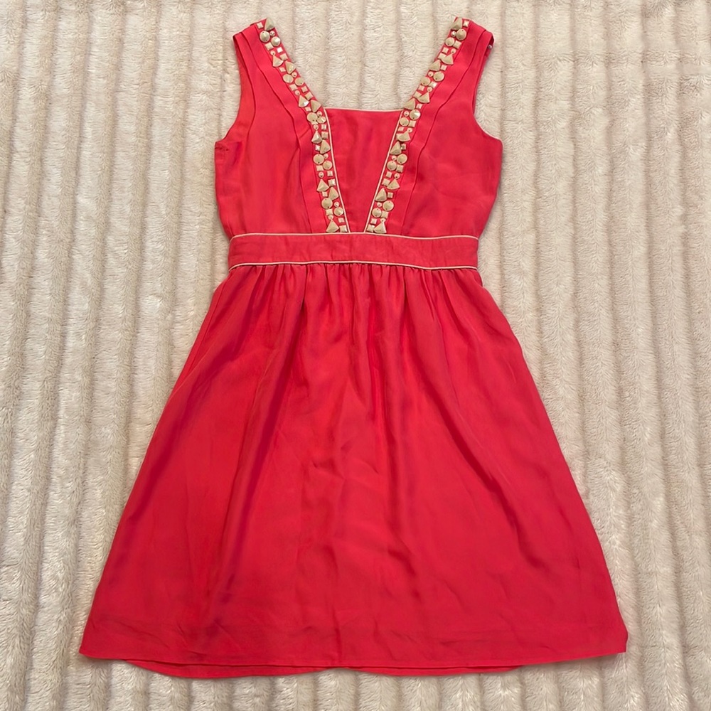 Gorgeous coral beaded dress from Antonio Melani, size 4